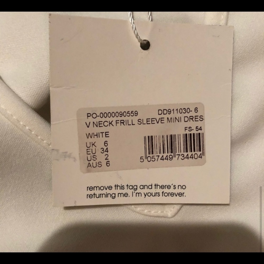 New white Missguided dress 2 sorority recruitment - Picture 3 of 5
